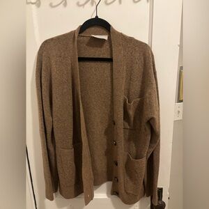 Everlane Tan Cardigan Sweater